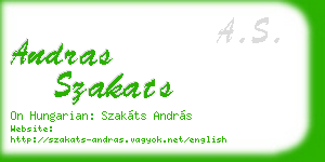 andras szakats business card