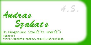 andras szakats business card